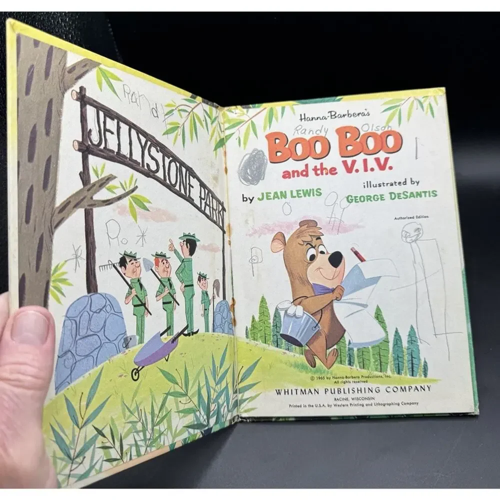 Vintage 1965 Whitman Boo Boo And The V.I.V. Illustrated Picture Book Story -T24